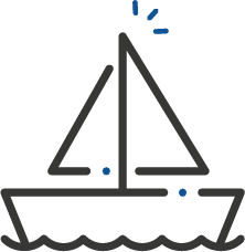 Pictogramme représentant un voilier