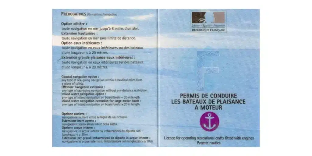 permis bateau